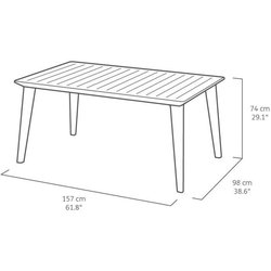 ALLIBERT GARDEN Lima Tisch 160 6 Personen - Zeitgenössisches Design - 