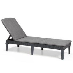 ALLIBERT JAIPUR Sonnenliege - gewebte Harzimitation - Grau