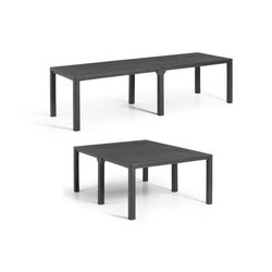 Gartentisch in Graphitfarbe - Holzdekor - ALLIBERT BY KETER modular - 