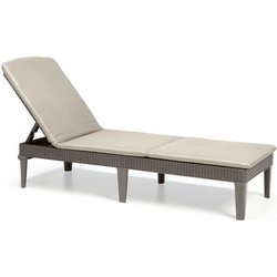 ALLIBERT by KETER - Jaipur 4-position sun lounger with cushion - ratta