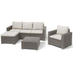 Salon de jardin - en résine imitation rotin tressé - Allibert by KETER