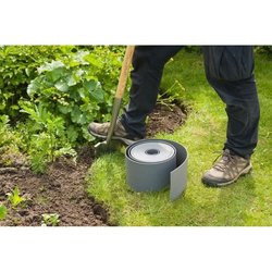 NATUR Gartenrand - Polyethylen - Dicke 3 mm - Grau - H7,5 cm x 10 m