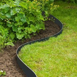 NATURE Bordura da giardino in PE nero - H7,5 cm x 10 m