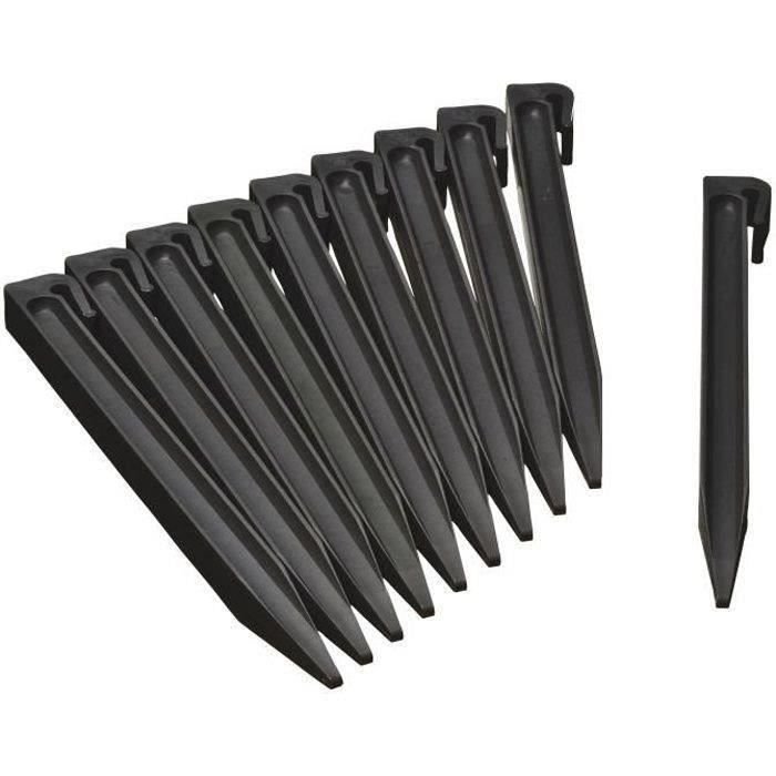 Nature sachet of 10 anchors for polypropylene garden border - H 26.7 x