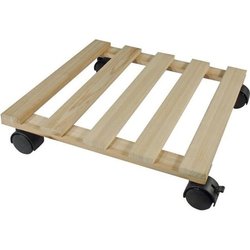 NATUR Rollentisch für Pflanzen - Tanne - H7.4 x 35 x 35 cm
