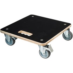 Carrito para plantas Nature Square 38x38 cm madera negra 446407