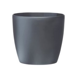 Vaso da fiori rotondo ELHO Bruxelles Wheels 40 - Nero - Ø 39 x H 37 cm