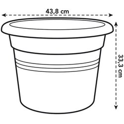 VIBE POTTO FOWER ROULD - Plastica - Ø30 - POLLA POLVERE