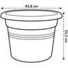 VIBE POTTO FOWER ROULD - Plastica - Ø30 - POLLA POLVERE