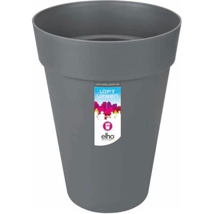 ELHO Round flower pot Loft Urban - Ø 35 cm - Anthracite gray
