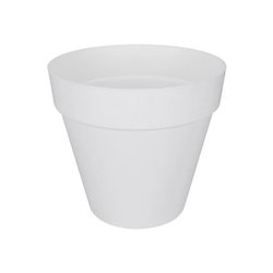 ELHO Pot de fleurs rond avec roues Loft Urban - Ø 38.5 x 35,3 cm - Bla