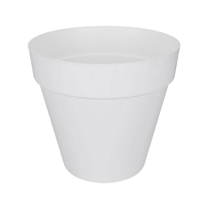 Flower pot elho round plastic loft white Ø 50 x H.44 cm 48 l