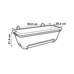 Balconiere Elho Barcelona Allin1 50  Braun  L 50 x B 28 x H 19 cm  