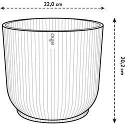 Vibes Round Flower Pot - Plastic - Ø22 - donkerblauw