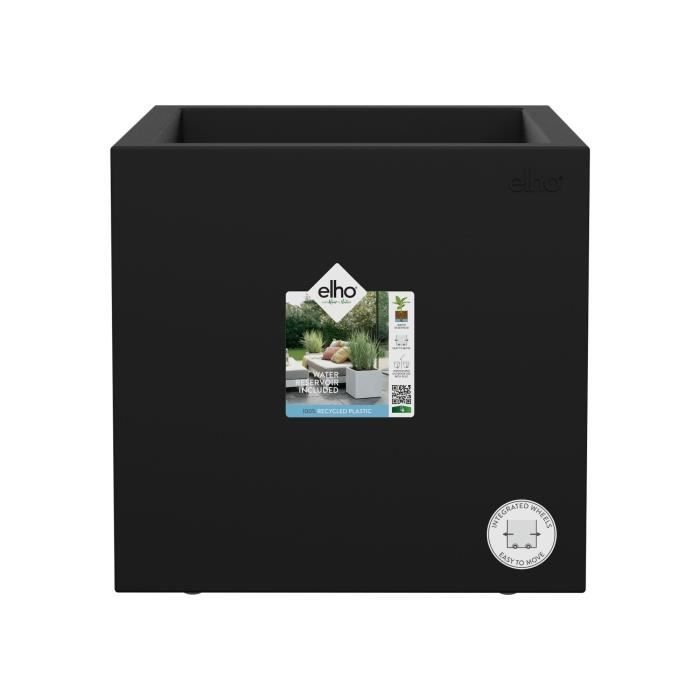 Jardinera Elho Vivo Next Square 30 - Negro - Ø 30 x H 29 cm - interior