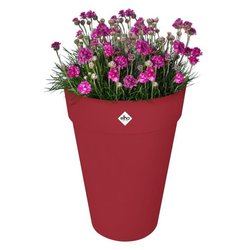Vaso da fiori - Elho - Loft Urban Round - Altezza 35 - Rosso - L 34 x 