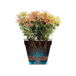 Vaso da fiori - Elho - Loft Urban Round - Altezza 35 - Rosso - L 34 x 