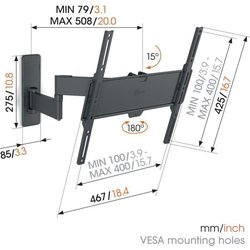 TV wall mount - VOGEL S - TVM 1443 Full-Motion+ Medium, 2 arms, 32-65