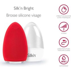 Brosse nettoyante pour le visage Silk n BRIGHT rouge - Rechargeable - 