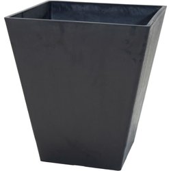 Topf - MEGA COLLECTIONS - Ecostone Square - 48 x 57 cm - Schwarz