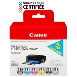 Canon Tintenpatrone PGI-550 / CLI-551 C, M, Y, BK, GY