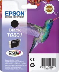 Epson T0801 Colibri inktcartridge zwart