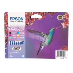 EPSON Multipack T0807 - Colibri - Noir, jaune, cyan, magenta, magenta 