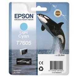 EPSON Cartouche d encre T7605 Cyan clair - Orque  (C13T76054010)