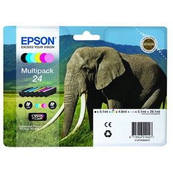 Epson Claria Multipack 24 Elephant Cartridge Photo HD - Zwart + 5 kleu