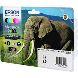 EPSON Multipack 24 XL - Eléphant - Noir, jaune, cyan, magenta, magenta