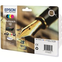 EPSON Multipack T1626 - Pluma estilográfica - Negro, Cian, Magenta, Am