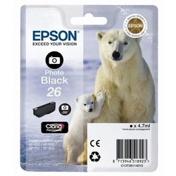 EPSON Cartouche d encre T2611 Noir photo - Ours Polaire (C13T26114010)