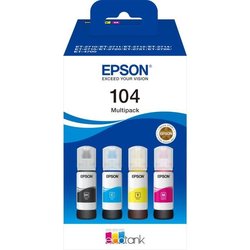 Multiverpakking 4 kleuren EcoTank 104