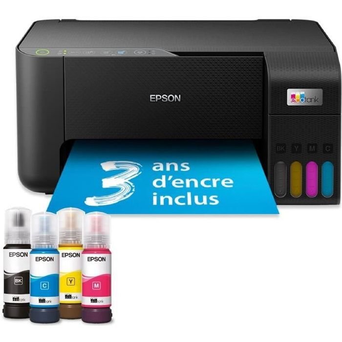 A4 Multifunction Printer - EPSON - Ecotank ET-2860 - Wi-Fi - Equipped 