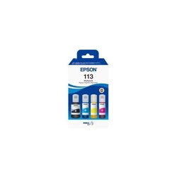 Multipack van 4 inktflessen - EPSON - EcoTank 113 - Zwart - Geel - Cya