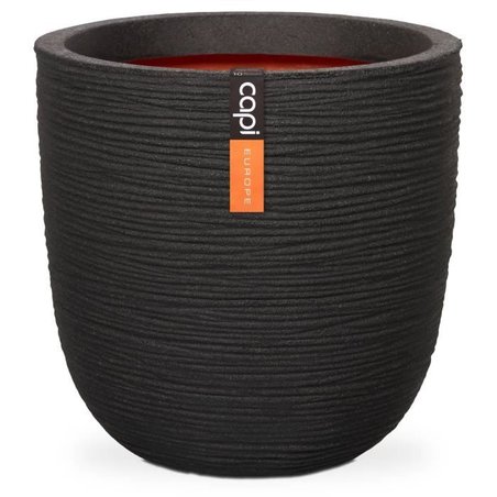Capi Jardiniere Nature Rib 43x41 cm nero KBLR933 424234