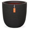 Capi Jardiniere Nature Rib 43x41 cm nero KBLR933 424234