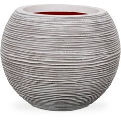 Capi Flowerpot Nature Rib round 40 x 32 cm ivory KOFI270 424219