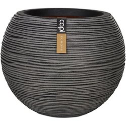 Kugelvase - CAPI EUROPE - RIB NL - 40 x 32 cm - Anthrazit
