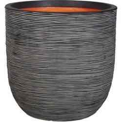 Kugelblumentopf - CAPI EUROPE - RIB NL - 35 x 34 cm - Anthrazit