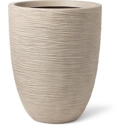 Elegant low vase - CAPI EUROPE - WASTE RIB NL - 46 x 58 cm - Beige ter
