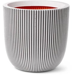 Ball flower pot - CAPI EUROPE - GROOVE NL - 43 x 41 cm - Ivory