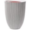 CAPI EUROPE Vase GROOVE - Ivoire - 34x46 cm - Résistant aux intempérie