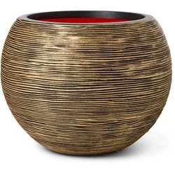 Ball vase - CAPI EUROPE - RIB NL - 40 x 32 cm - Black / Gold