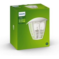 CREEK-Outdoor Wandleuchte Metall H19,5cm Weiß Philips