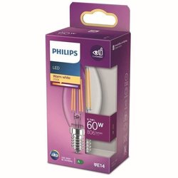 Philips Led Equivalent 60W E14 Warm Warm Non -Dimmable, Glass