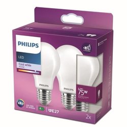 Philips LED-lamp Equivalent 75W E27 Koud wit niet dimbaar, glas, set v