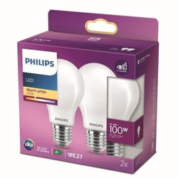 Lampadina LED Philips Equivalent100W E27 Bianco caldo non dimmerabile,