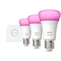 Philips Hue White and Color Ambiente, Starter Kit 3 Glühbirnen E27, 75