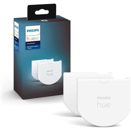 Módulo de interruptor de pared de Philips Hue, 2, White Pack funciona 